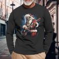 Hab Einen Rock & Roll Christmas Rock Santa Music Lovers Langarmshirts Geschenke für alte Männer