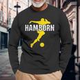 Hamborn Football Kicken Fan Nrw Stadium Yellow Langarmshirts Geschenke für alte Männer