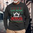 Happy Birthday Jesus Ugly Christmas Jumper Langarmshirts Geschenke für alte Männer