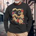 Happy Lunar New Year 2025 Year Of The Snake Zodiac Langarmshirts Geschenke für alte Männer