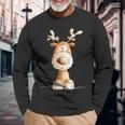 Happy Reindeer I Deer Wild Animal Elk Christmas Fun Langarmshirts Geschenke für alte Männer