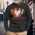 Happy Valentines Day Boys Basketball Baseball Football Long Sleeve T-Shirt Gifts for Old Men