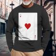 Heart Ace Costume Langarmshirts Geschenke für alte Männer