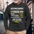 Heating Builder Hourly Wage Sanitary Mechanic Work Langarmshirts Geschenke für alte Männer