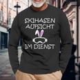 Herren Skihasen Aufsicht Im Dienst Skifahren Après-Ski Witzig Langarmshirts Geschenke für alte Männer