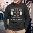 Ho Ho Hol Me A Gin Tonic Costume Christmas Langarmshirts Geschenke für alte Männer