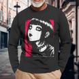 Horror Anime Manga Japan Japanese Creepy Kawaii Goth Punk Langarmshirts Geschenke für alte Männer