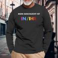 Humorous Statement My Gender Is InIhr Langarmshirts Geschenke für alte Männer