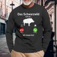 Hunter Wild Boar With Deer And Hunting Ticket Forester Langarmshirts Geschenke für alte Männer