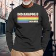 Indianapolis Indiana Pride Rainbow Flag Gay Pride Queer Tank Top Long Sleeve T-Shirt Gifts for Old Men