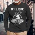 Jäger Ich Liebe Es Wenn Mich Meine Frau Zum Jagen Lässt Hagd German L Langarmshirts Geschenke für alte Männer