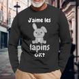 J’Aime Les Lapins Ok Lapin Mignon T-shirt à manches longues Cadeaux pour les vieillards