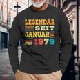 Januar 1979 Lustige Geschenke 46 Geburtstag Langarmshirts Geschenke für alte Männer