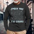 Je Peux Pas J'ai Cours Professeur Mathématiques Equations T-shirt à manches longues Cadeaux pour les vieillards