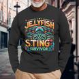 Jellyfish Sting Survivor Langarmshirts Geschenke für alte Männer