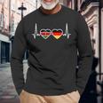 Kenya Germany Heartbeat Flag German Kenyan Langarmshirts Geschenke für alte Männer