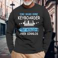 Keyboarder Musician Fun Sayings Music Piano Accessories Langarmshirts Geschenke für alte Männer