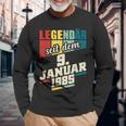 Legendary Since 9Th January 1985 Birthday 911985 Langarmshirts Geschenke für alte Männer