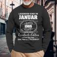 Legends Was Born In January 1965 60Th Birthday Man Langarmshirts Geschenke für alte Männer