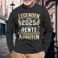 Legends Retirement 2025 Long Work For Pensioners In Retirement Langarmshirts Geschenke für alte Männer