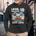 Level 10 Years Birthday Young Gamer 2015 Birthday Langarmshirts Geschenke für alte Männer