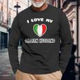 I Love My Italian Husband Camiseta de manga larga Regalos para ancianos