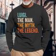 Luigi The Man The Myth The Legend First Name Luigi Long Sleeve T-Shirt Gifts for Old Men