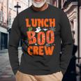 Lunch Lady Boo Crew Cafeteria Halloween Costume Matching Tee Long Sleeve T-Shirt Gifts for Old Men