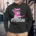 Lustiges Kostüm Apres Skifahren Snowboarden Wild Pisten-Sau Langarmshirts Geschenke für alte Männer