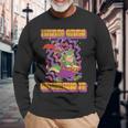 Mardi-Gras Mardi-Grawr T-Rex Dinosaur Crushing-It Baterista Camiseta de manga larga Regalos para ancianos