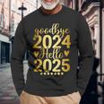 Matching Family Celebration New Year's Eve Goodbye 2024 Hello 2025 Langarmshirts Geschenke für alte Männer