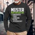 Meister Saying World Therrschaft Graduation Meister Langarmshirts Geschenke für alte Männer