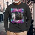Même Les Méchants Obtiennent Un Chat Saddies Curly T-shirt à manches longues Cadeaux pour les vieillards