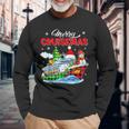 Merry Christmas Cruise Santa Cruise Ships Xmas Symbols Lover Langarmshirts Geschenke für alte Männer