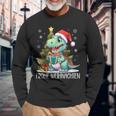 Merry Christmas Family Children's DinosaurRex Christmas Langarmshirts Geschenke für alte Männer