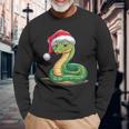 Merry Christmas Snake Xmas Party Eve Santa Hat Langarmshirts Geschenke für alte Männer