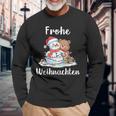 Merry Christmas Snowman Christmas Bear Christmas Eve Langarmshirts Geschenke für alte Männer