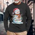 Merry Christmas Snowman Christmas Winter Xmas Eve Langarmshirts Geschenke für alte Männer