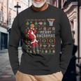 Merry Swishmas Ugly Christmas Basketball Christmas Langarmshirts Geschenke für alte Männer