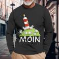 Moin North Sea Lighthouse Motif I North Sea Island Sheep Langarmshirts Geschenke für alte Männer