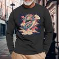 Motif Dragon Japonais Pour Un Style Emblématique T-shirt à manches longues Cadeaux pour les vieillards