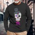 Mr Sugar Intage Avec Tête De Mort Dia De Los Muertos T-shirt à manches longues Cadeaux pour les vieillards