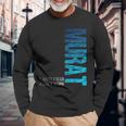 Murat Name First Name Boy Man Birthday Langarmshirts Geschenke für alte Männer