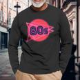 Nacido En Los Años 80 Neon Light Disco Música Cumpleaños Punk Music Camiseta de manga larga Regalos para ancianos