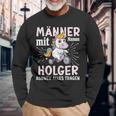 Name Holger Birthday Saying First Name Holger Langarmshirts Geschenke für alte Männer