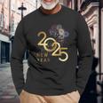 New Year's Eve Party Supplies 2025 Happy New Year Fireworks Langarmshirts Geschenke für alte Männer