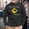 New Zealand Is Calling New Zealand Kiwi Backpacker Langarmshirts Geschenke für alte Männer