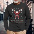 No Lift No Ugly Christmas Jumper Gym Santa Langarmshirts Geschenke für alte Männer