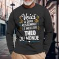 Theo -Oici À Quoi Ressemble Le Meilleur Du Monde T-shirt à manches longues Cadeaux pour les vieillards
