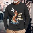 Octopus Save The Kraken Langarmshirts Geschenke für alte Männer